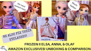 Frozen 2 Elsa, Anna, and Olaf Amazon Exclusive | Are These Seriously Made by Hasbro?! | Unboxing