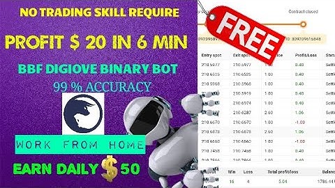 Binary bot #BBFDIGIOVE 2022 ||Updated version for binary.com||99.9% Accuracy||