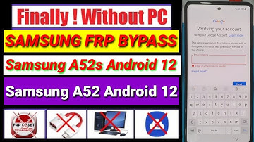 Samsung A52s Frp Bypass Android 12 | Samsung A52 Frp Bypass  | Samsung A52s/A52 Google Account Bypas