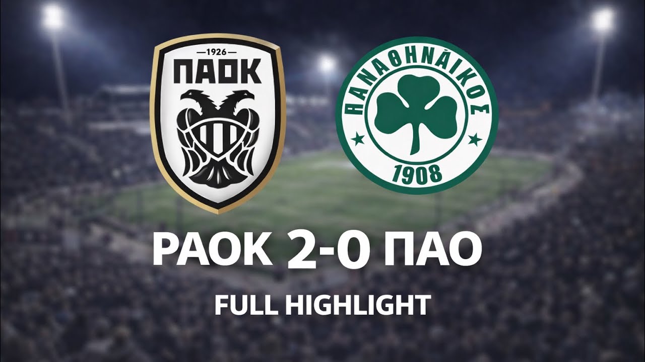 ΠΑΟΚ-ΠΑΝΑΘΗΝΑΙΚΟΣ 2-0 full highlights ημιτελικός κυπέλλου 🔥