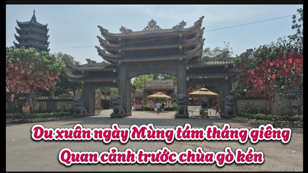 Quan cảnh trước chùa gò kén tại tỉnh Tây Ninh || Châu ngọc vlog & bonsai 