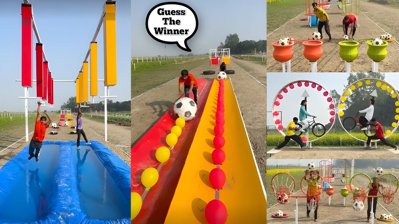 Football Match And Balloon Burst Event – Guess The Winner 🤔| Full Fun Challenge 🔥/ Sahil Challenge