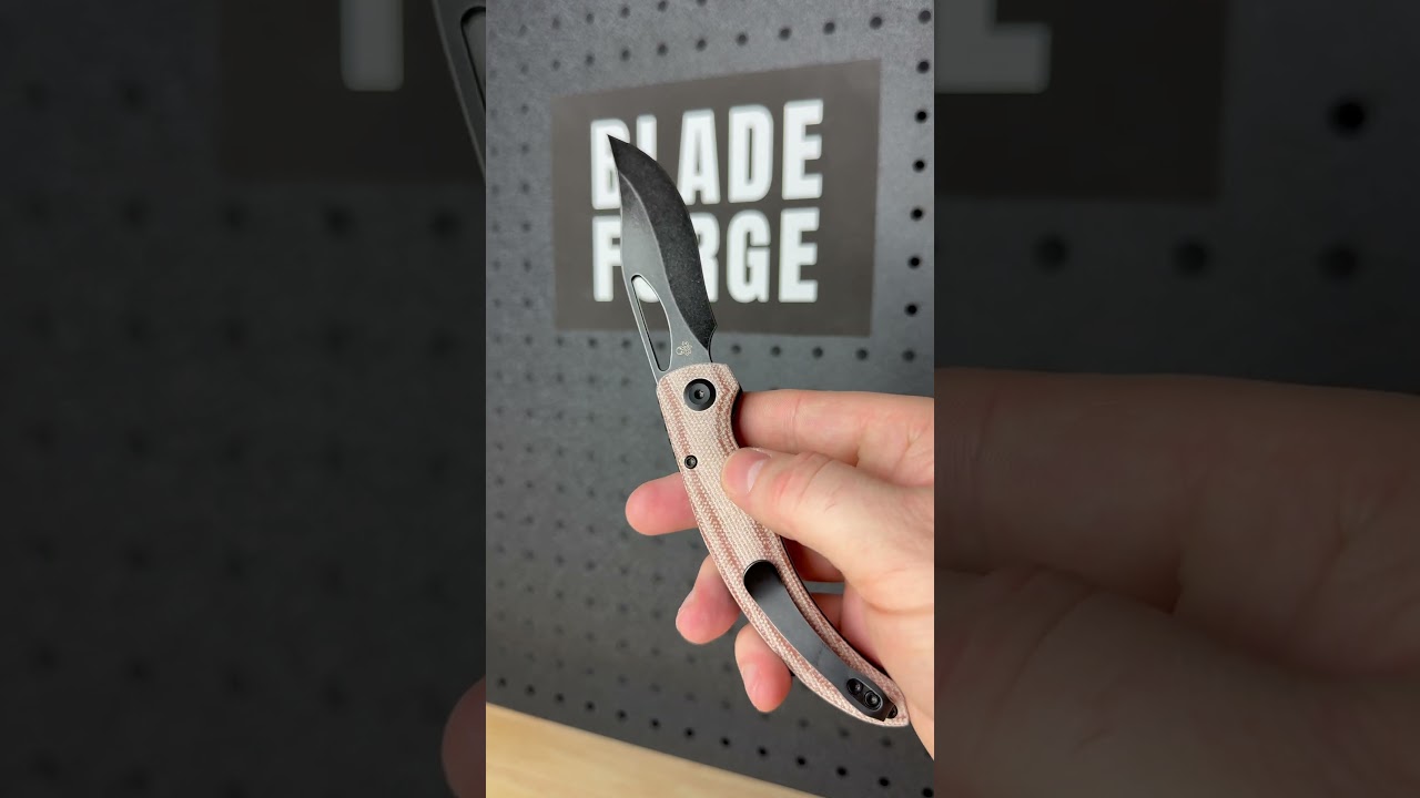 Tenable Gideon T1119A2 - 3.5" Nitro-V Black Stonewashed Blade, Brown Micarta Handle