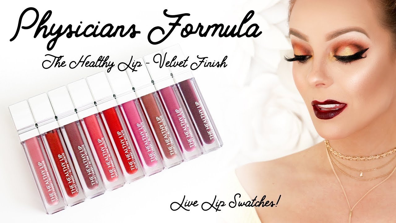 Physicians Formula Lip Swatches The Healthy Lip Velvet Finish YouTube