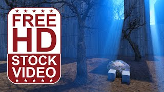 Free Stock Videos – dystopian scenery with concrete building blocks and leafless trees 3D animation screenshot 5
