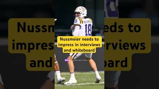 Garrett Nussmeier needs to impress in interviews and the whiteboard at the NFL Combine #LSUFootball