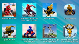 Amazing Spider Rope Hero Vice Town Gangster Crime,Mutant Spider Hero Miami Rope Hero Game screenshot 2