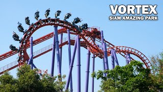 Vortex 4K Off-Ride Siam Amazing Park 2021 | รถไฟเหาะวอเท็กซ์ สยามอะเมซิ่งพาร์ค | Vekoma SLC Extended