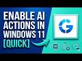 How to Enable AI Actions in Windows 11 (Automate Your PC)