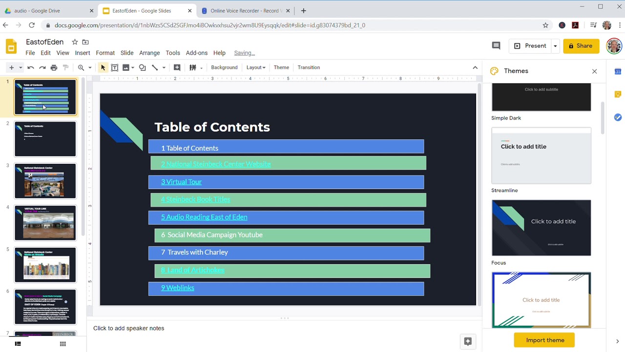 how to create a google presentation