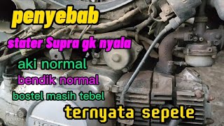 penyebab stater Supra fit tidak bisa nyala