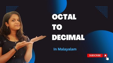 OCTAL TO DECIMAL | CONVERSION | IN MALAYALAM | NUMBER SYSTEMS |