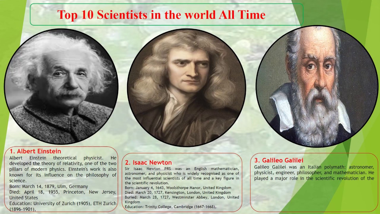 Top 10 Scientists in world All Time | Top 10 Scientists in - YouTube