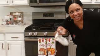 Vlogtober Day 3 | Fall Kitchen Decorate With Me | Tiered Tray, Kitchen Vignette