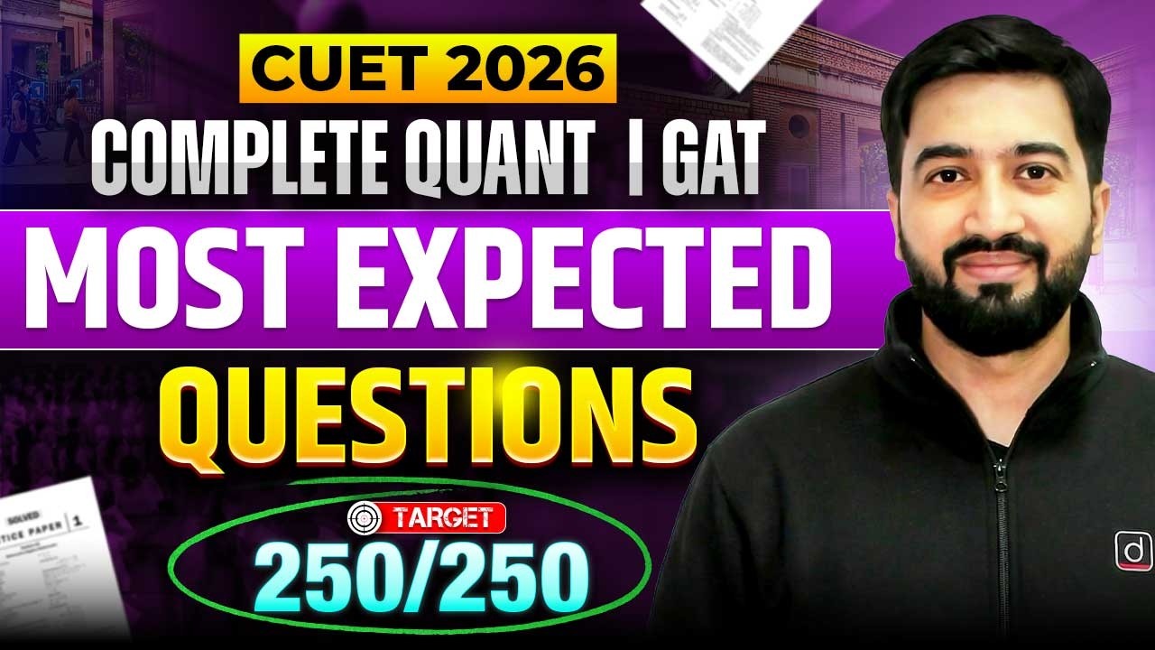 Quantitative Aptitude Most Expected Questions | CUET 2026 GAT | Target ...