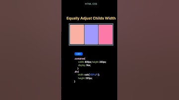 Equally adjust child width #css #coding
