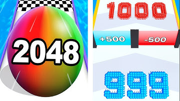 Ball Run 3D 2048 Vs Crowd Number Run | Max All Level iOS  Gameplay