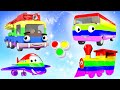 🚍✈️🚂🚒 Kids Learning Colors with Fun Vehicle Paintings - Panda Bo Nursery Rhymes &amp; Finger Family