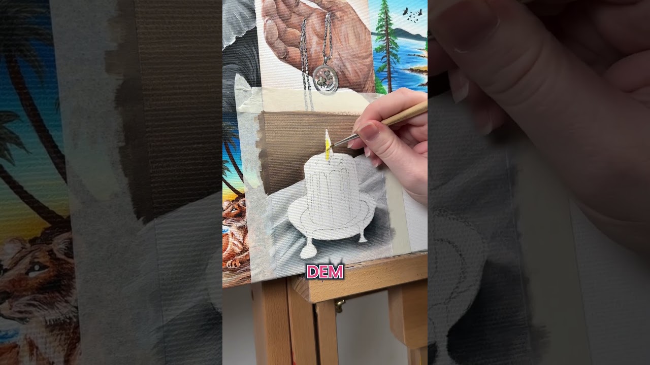 Seit langem male ich mal wieder ein Stillleben 🕯️