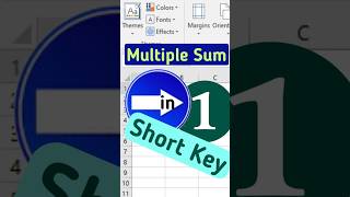 Multiple Sum in one Short Key | How to may sums in one click | Excel player | Excel Tricks