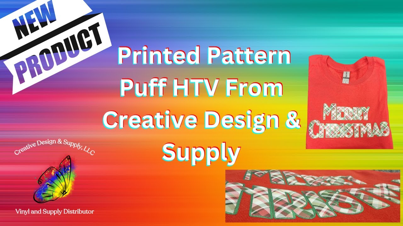 *NEW PRODUCT Printed Pattern Puff HTV Choose From THOUSANDS of Designs