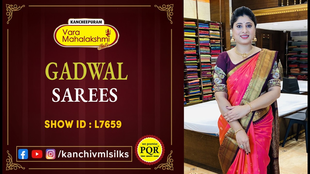 Gadwal Sarees Collection | WhatsApp Number 89 0001 0002 | Kancheepuram Varamahalakshmi Silks LIVE