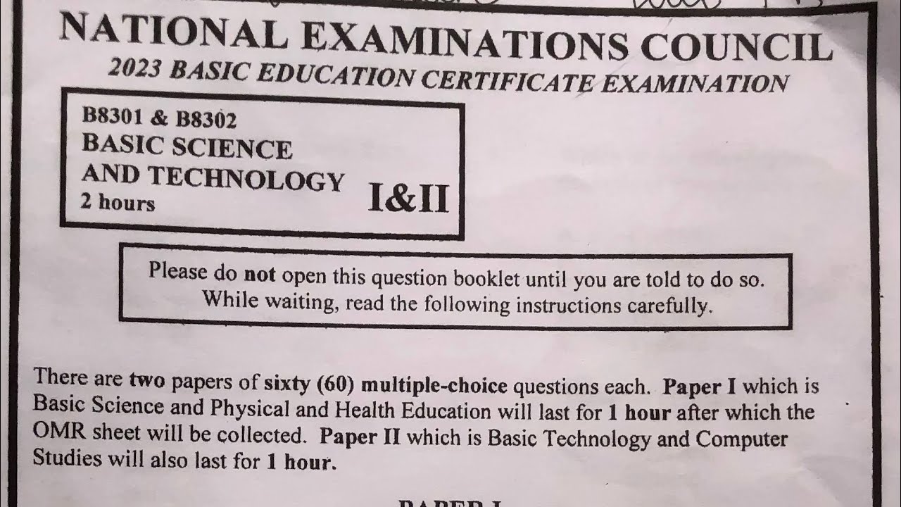 2023 BECE Physical & Health Education Questions and Answers YouTube