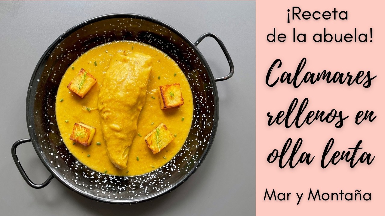 CALAMARES RELLENOS en OLLA LENTA🦑 Receta DE LA ABUELA👩‍🍳
