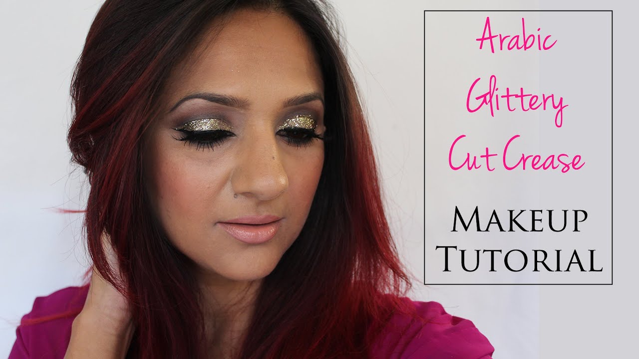 Glittery Arabic Cut Crease Makeup