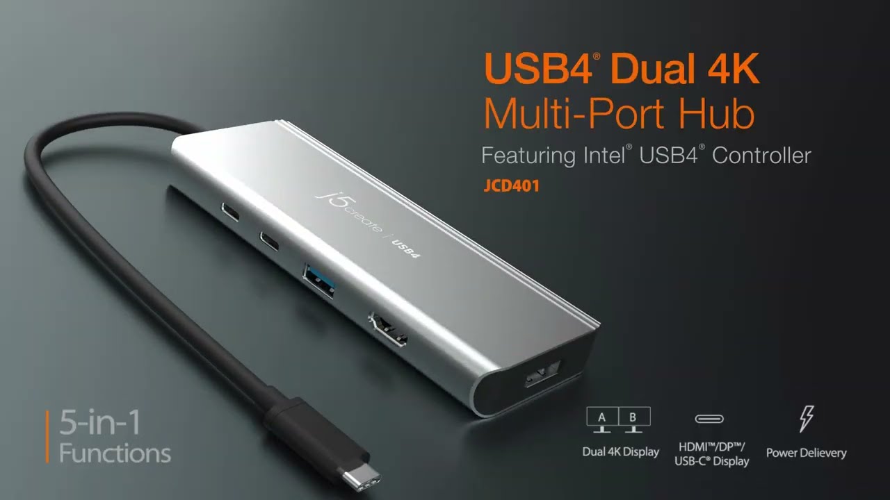 USB-C® Multi-Port Hub with Power Delivery – j5create