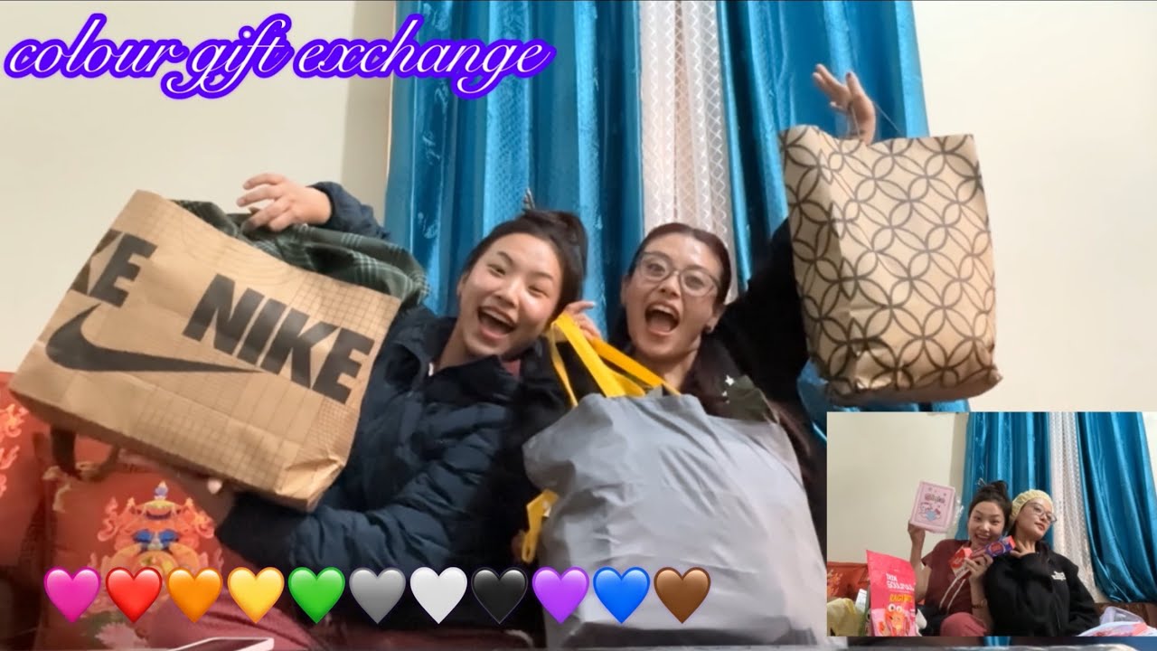 Colour gift exchange with my sister💖🎁  /chaos /fun 🤪#tibetanvlogger 