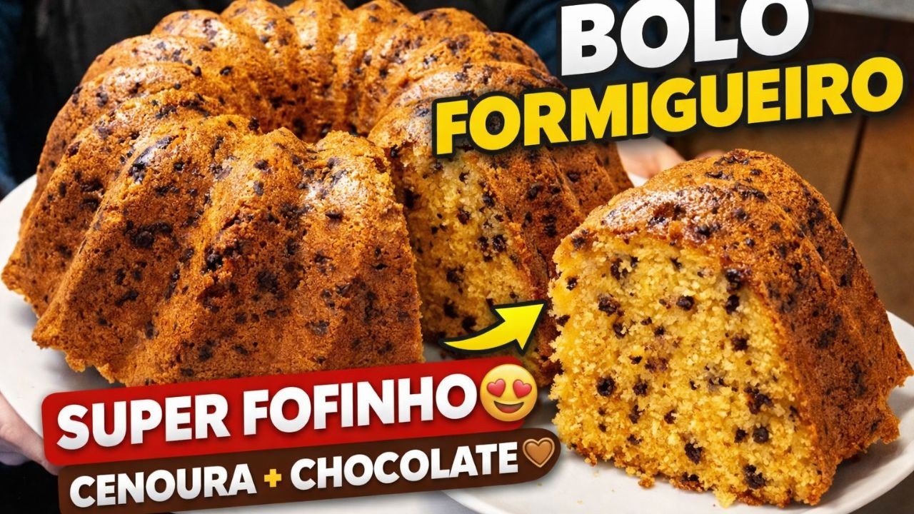 👉 Bolo Formigueiro de Cenoura FOFINHO 😍 | Simples e Delicioso