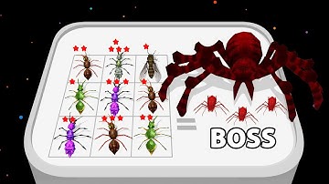 BUG SURVIVOR: ANTS CLASH 🐜⚔️ Build Your Insect Army & Battle Giant Spider Bosses ★ Merge Ant Fusion