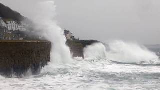 Monster Waves Battering Mousehole Cornwall