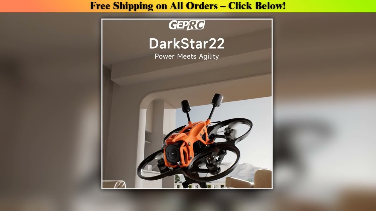GEPRC DarkStar22 O4 Pro FPV Drone CineWhoop Quadcopter - F405 20A AIO O4 Air Unit Pro 1104 7500KV