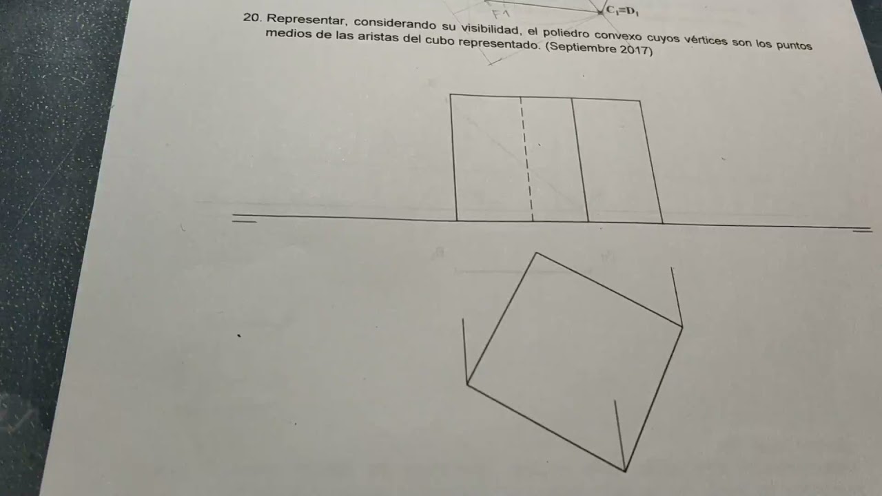 Poliedro convexo en Sistema Diédrico. Septiembre 2017. Evau Dibujo Técnico Madrid