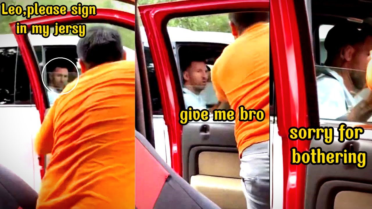 😱 Messi signed the fans shirt while he was in traffic in miami | Mess reaction