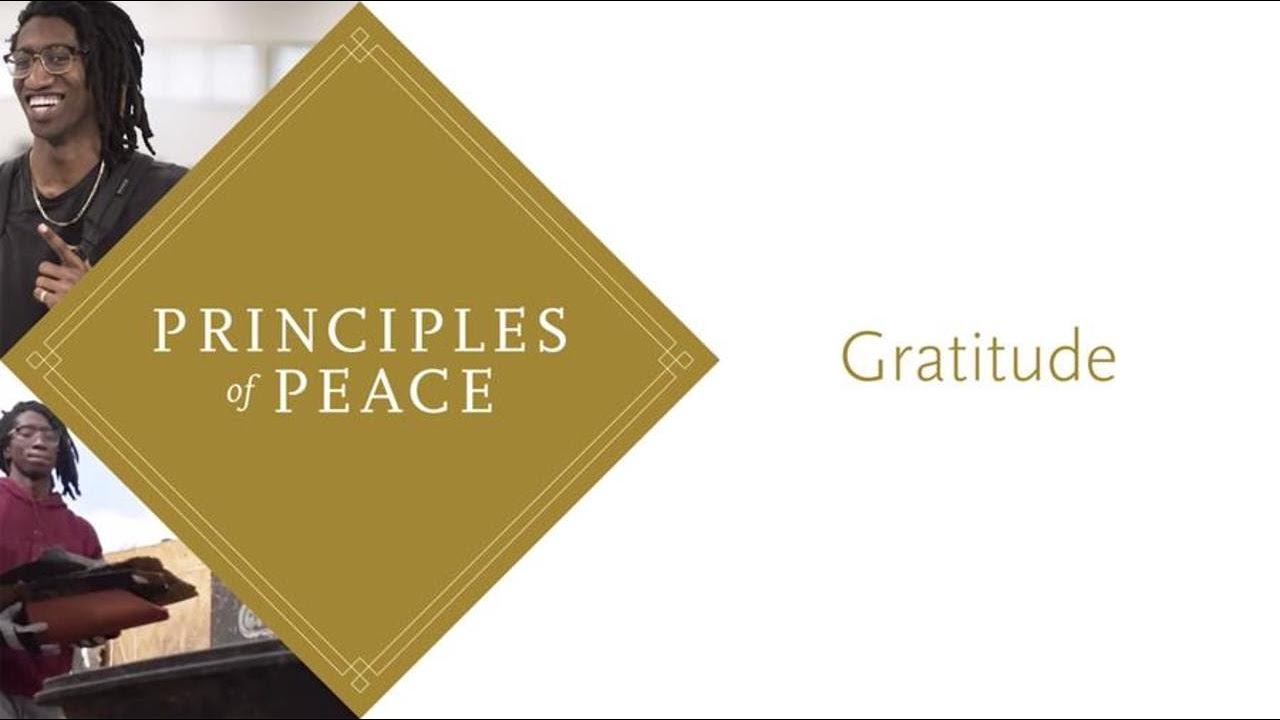 Principles of Peace: Gratitude 
