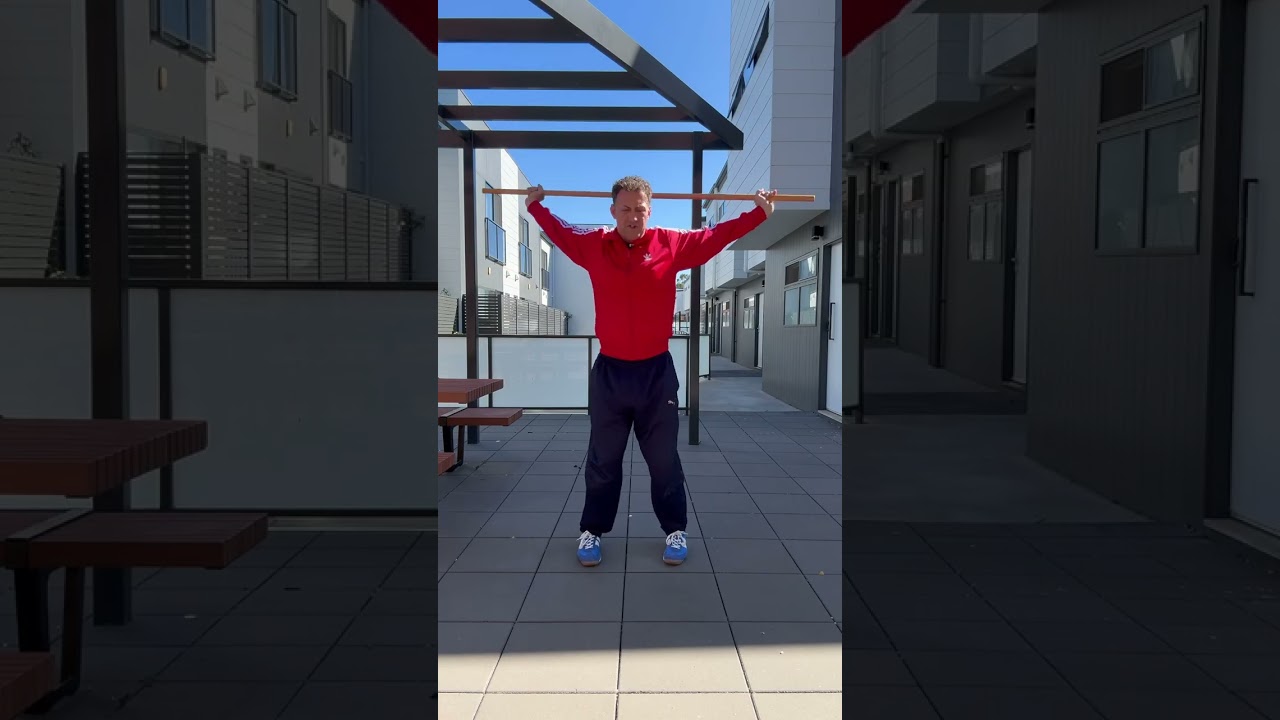 4 moves: 1 stick: Tai Chi Elbow Series for Flexible shoulders 