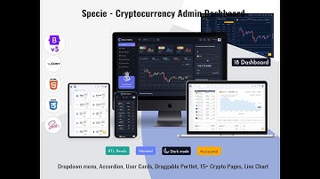 RTL Mini Dark Cryptocurrency Admin Dashboard Template with Crypto UI Kit – Specie