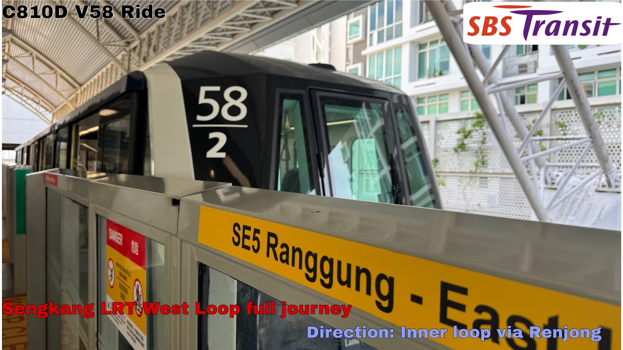(Back on SKLRT West loop!) C810D V58 ride Sengkang LRT West Loop full ...