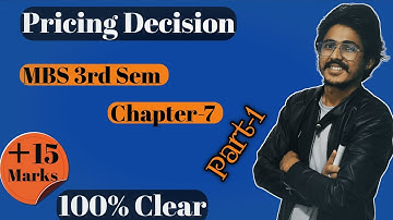 Pricing Decision || MBS 3rd sem, account chapter 7 || markup price