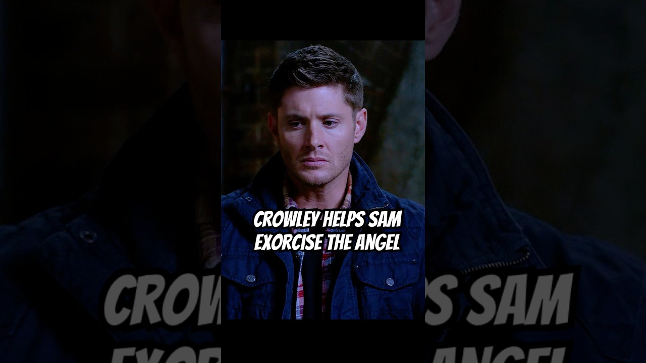 Crowley helps Sam exorcise the angel