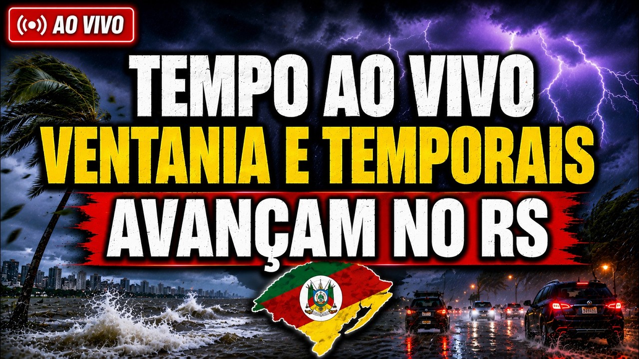 🚨TEMPO AO VIVO - ÚLTIMAS ATUALIZAÇÕES DA FORTE INSTABILIDADE QUE AVANÇA NO RS