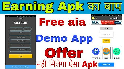 Earning App aia File No Adsence Invalic Activity and invalid Click ! 2018 Best aia File !