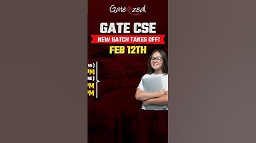 GATE CSE New Batch 2025 | GATE Preparation 2025  @GATEATZEAL
