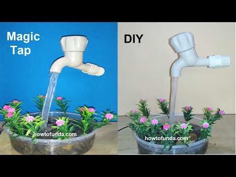 how to make magic tap - illusion tap - floating tap fountain working model table top | howtofunda