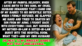After I Gave Birth To Twins, My Husband Tried To Take One Away But What Happened Next Shocked Me