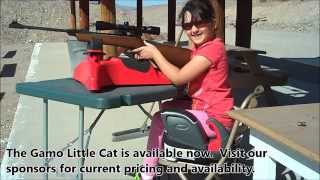 Naomi Shooting the Gamo Little Cat at the LHC Range - by AirgunWeb