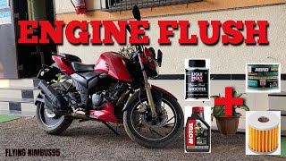 HOW TO ENGINE FLUSH IN ANY BIKE ( MOTORCYCLE ) | FULL DETAIL VIDEO | LIQUI MOLY 80ML | ABRO OIL .